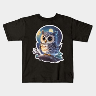 The Owl In The Moonlight Kids T-Shirt